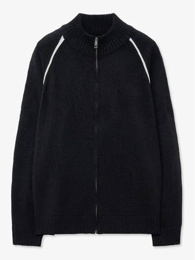 Classic high neck knit zip up black - BLONDNINE - BALAAN 5