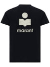 Zafferh Logo Cotton Short Sleeve T-Shirt Black - ISABEL MARANT - BALAAN 4