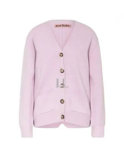 Wool Blend Cardigan Pale Lilac - ACNE STUDIOS - BALAAN 2