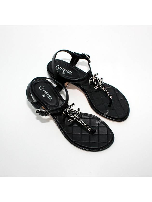 CC logo classic chain strap sandals - CHANEL - BALAAN.