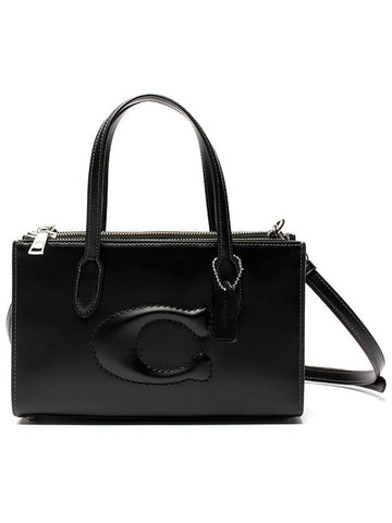 Nina Small Tote Bag Black - COACH - BALAAN 1