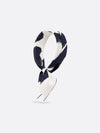 Miss Dior Graffiti 70 Square Silk Twill Scarf Navy White - DIOR - BALAAN 4