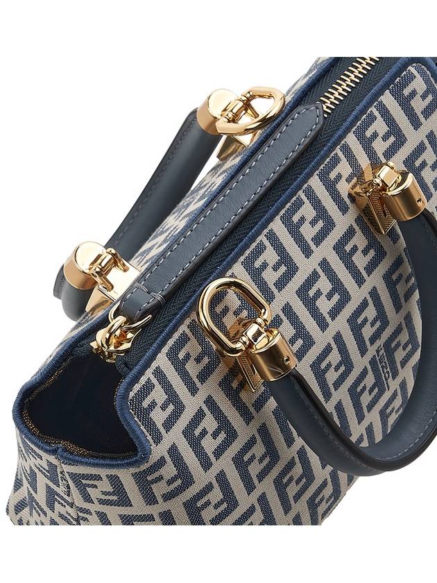 FF Small Fabric Tote Bag Blue - FENDI - BALAAN 10