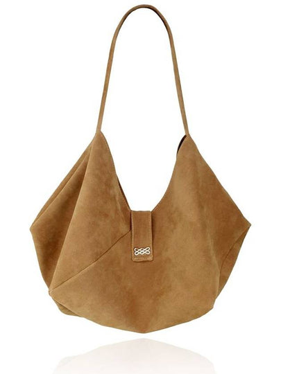 Suede Ssamji Shoulder Bag Camel Brown - SUIN - BALAAN 2