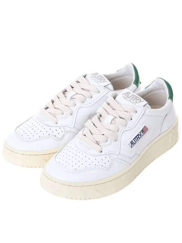 Medalist Green Tab Leather Low Top Sneakers White - AUTRY - BALAAN 2