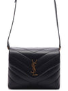 Loulou Toy Matelasse Shoulder Bag Black - SAINT LAURENT - BALAAN 3