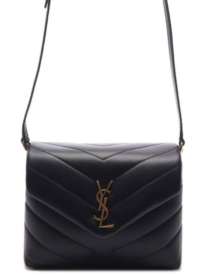 Loulou Toy Matelasse Shoulder Bag Black - SAINT LAURENT - BALAAN 2