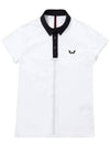 Golf Wear Simple Collar Short Sleeve Golf T-shirt WB21SUWT01WH White - WHITEBALL - BALAAN 2