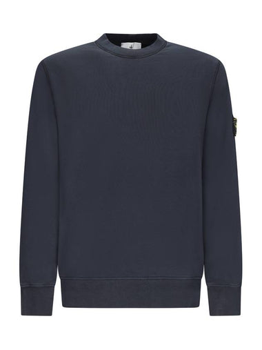 CREW NECK SWEATSHIRT WITH RIBBED DETAILS - STONE ISLAND - BALAAN 1