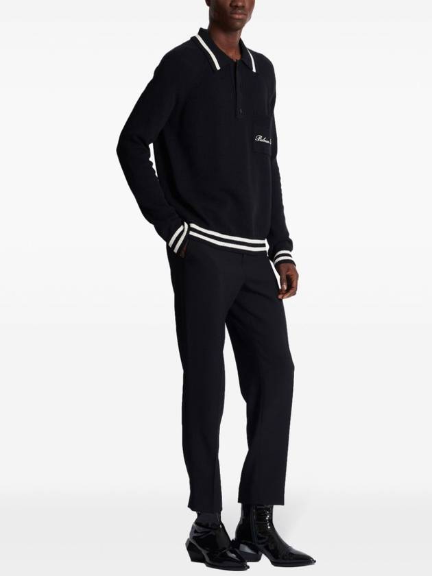 BALMAIN LS BALMAIN SIGNATURE WOOL POLO - BALMAIN - BALAAN 3