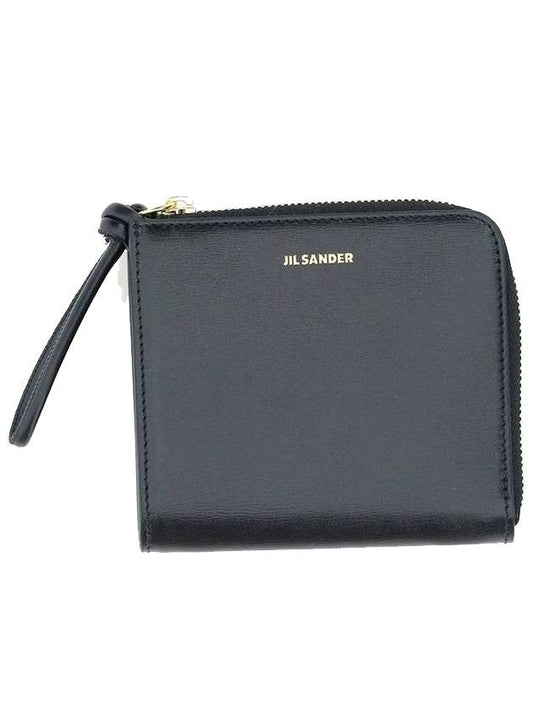 Logo Leather Card Wallet Black - JIL SANDER - BALAAN 1