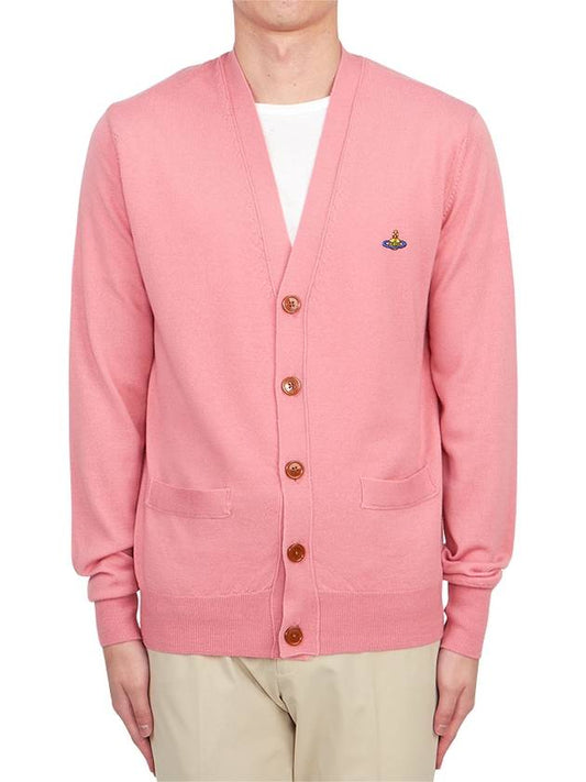 Embroidery Logo Fine Wool Cardigan Pink - VIVIENNE WESTWOOD - BALAAN 2