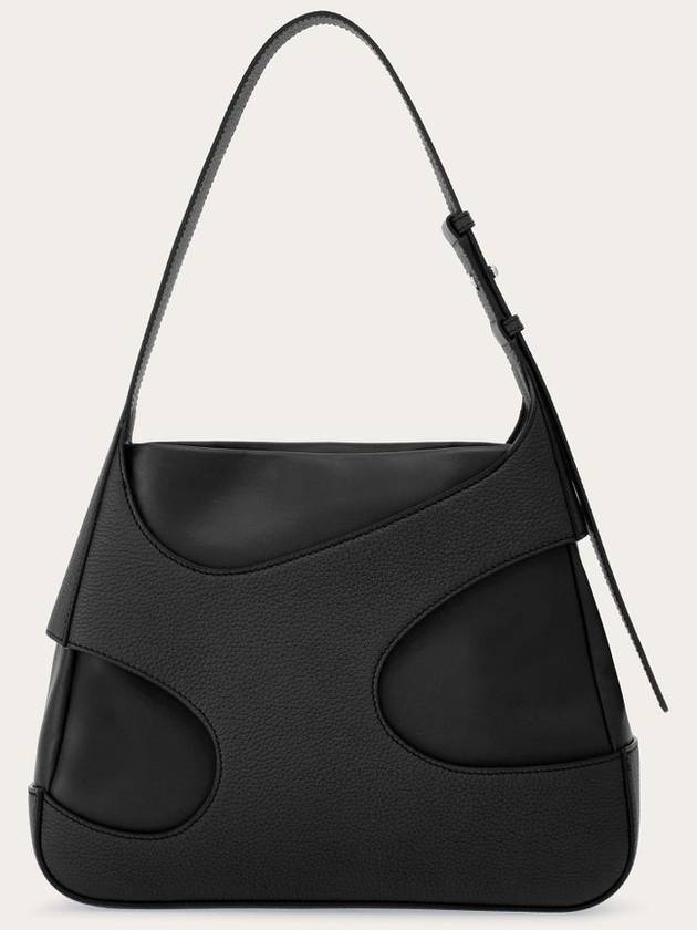 Cutout Detail Shoulder Bag Bag Black - SALVATORE FERRAGAMO - BALAAN 2