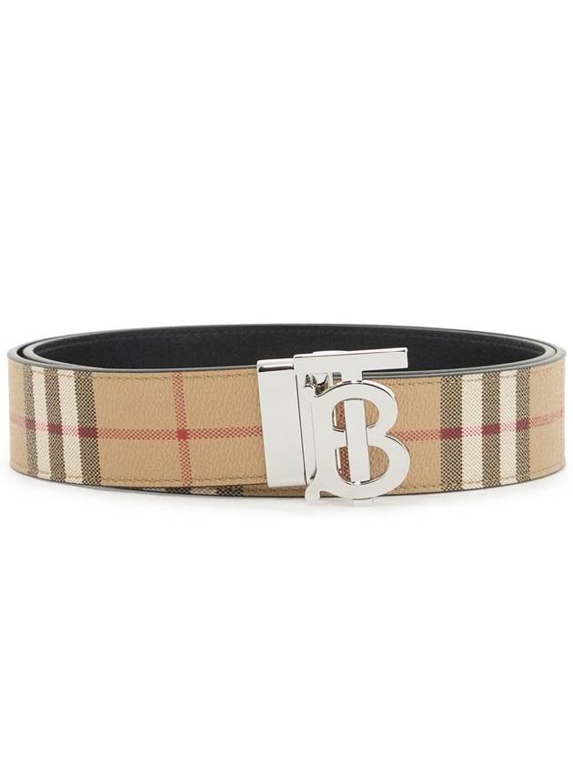 Monogram Motif Vintage Check Reversible Belt Archive Beige - BURBERRY - BALAAN 2