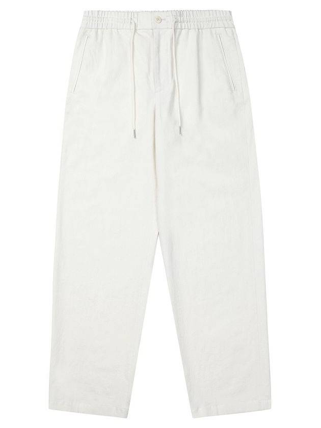 Men's Linen String Pants Ivory SWDQPLPA05IV - SOLEW - BALAAN 1