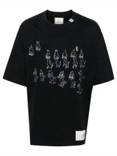 A13TS642 BLACK Duck Printed T Shirt - MIHARA YASUHIRO - BALAAN 1