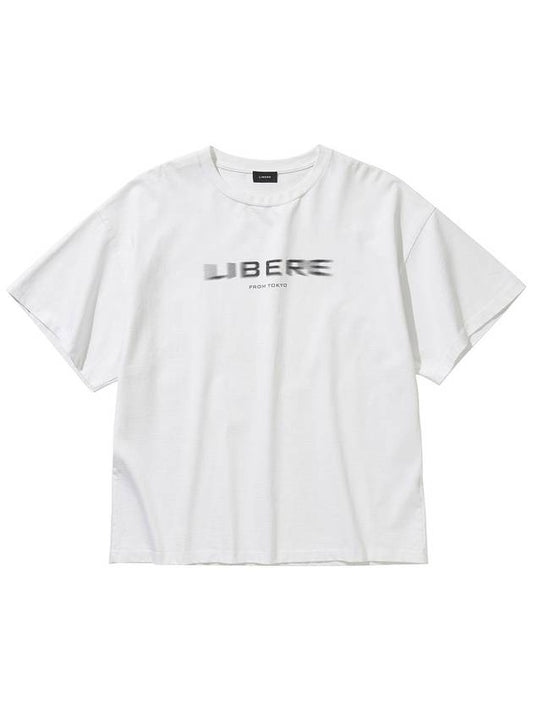 BLUR LOGO SS T SHIRT WHITE - LIBERE - BALAAN 1