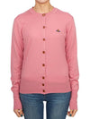 Bea Logo Wool Cardigan Pink - VIVIENNE WESTWOOD - BALAAN 2