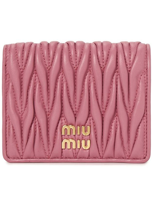 Matelasse Leather Half Wallet Begonia Pink - MIU MIU - BALAAN 2