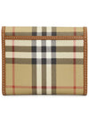 Check Half Wallet Beige - BURBERRY - BALAAN 3