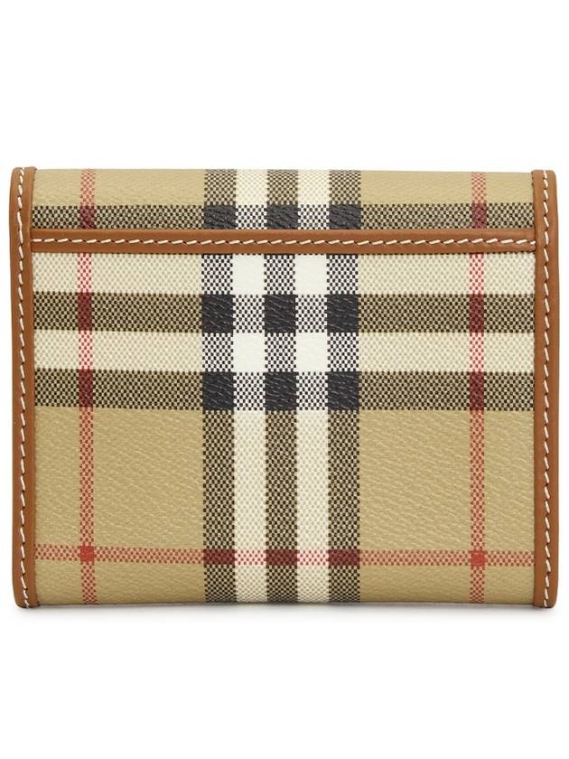 Check Half Wallet Beige - BURBERRY - BALAAN 3