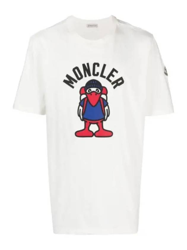 Logo Cotton Short Sleeve T-shirt White - MONCLER - BALAAN 2