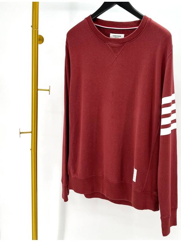 Thom Browne diagonal armband sweatshirt burgundy size 4 - MONCLER - BALAAN 1