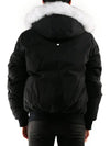 Men's Ballistic Bomber Jacket White Fox Fur Black - MOOSE KNUCKLES - BALAAN 7