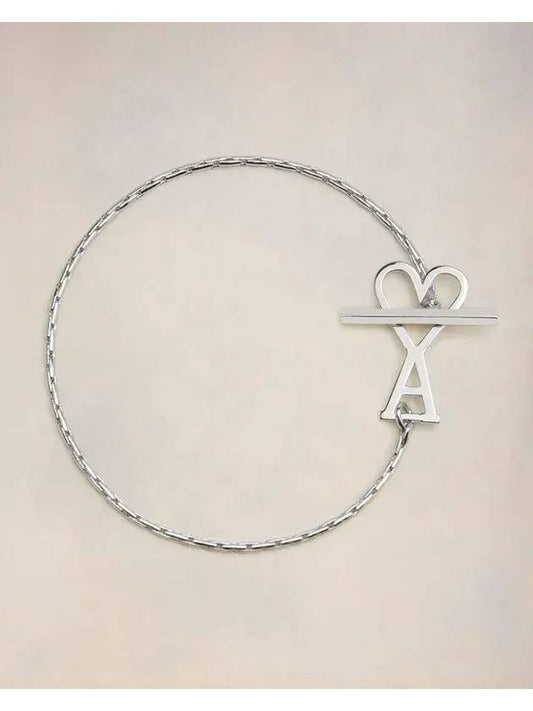 Heart Logo Bracelet Silver - AMI - BALAAN 2