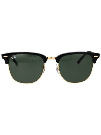 Eyewear Clubmaster Gold Metal Sunglasses Black Green - RAY-BAN - BALAAN 2