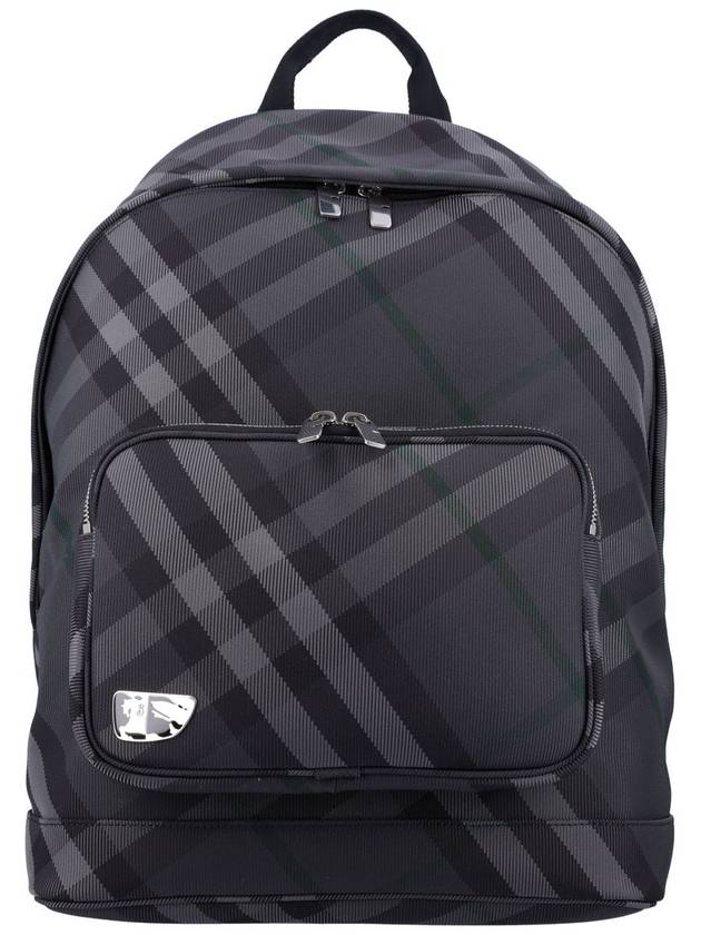 Grid Check Backpack Charcoal - BURBERRY - BALAAN 2