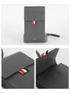 Three Stripes Strap Leather Phone Case Grey - THOM BROWNE - BALAAN.