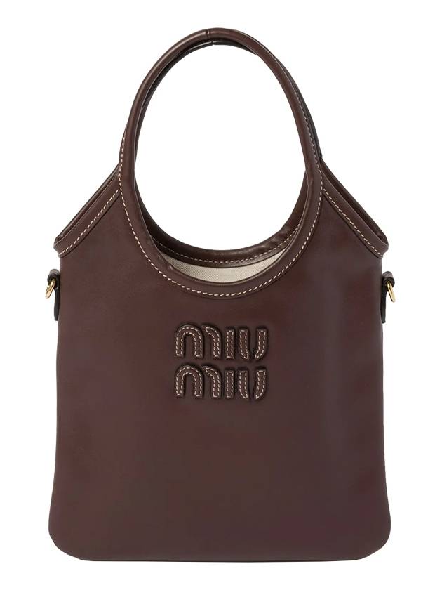 Mini Ivy Leather Handbag 5BA281 2CRW F0NBL - MIU MIU - BALAAN 1