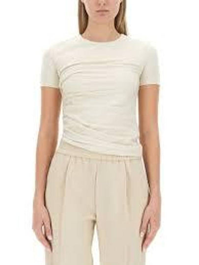 Twisted Short Sleeve T-Shirt Ivory - HELMUT LANG - BALAAN 2