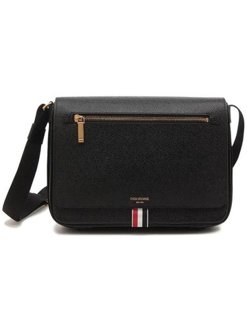 Webbing strap pebbled grain reporter bag - THOM BROWNE - BALAAN 1