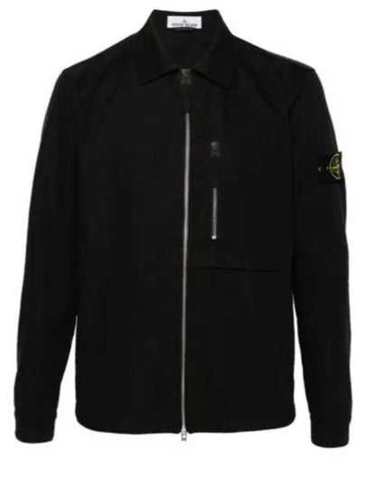 11103 Cotton Nylon Drill Overshirt Jacket Black - STONE ISLAND - BALAAN 2