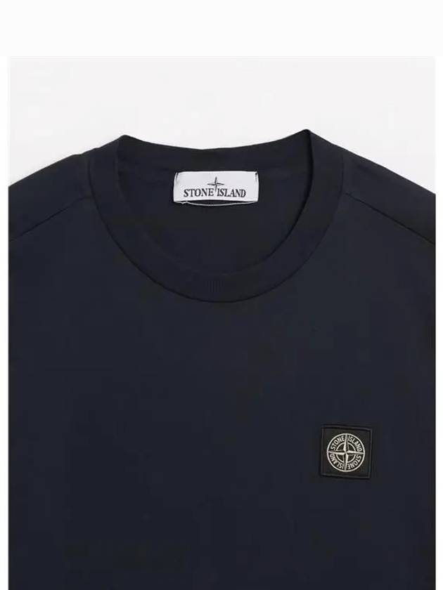 Logo Patch Short Sleeves T-Shirt Black - STONE ISLAND - BALAAN 5