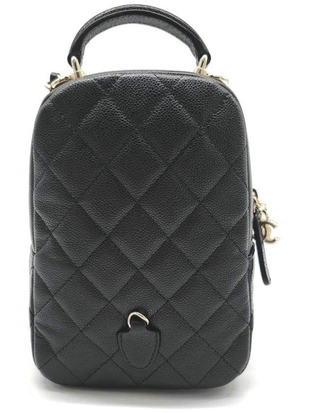 Classic Gold CC Logo Chain Caviar Mini Backpack Black - CHANEL - BALAAN 4