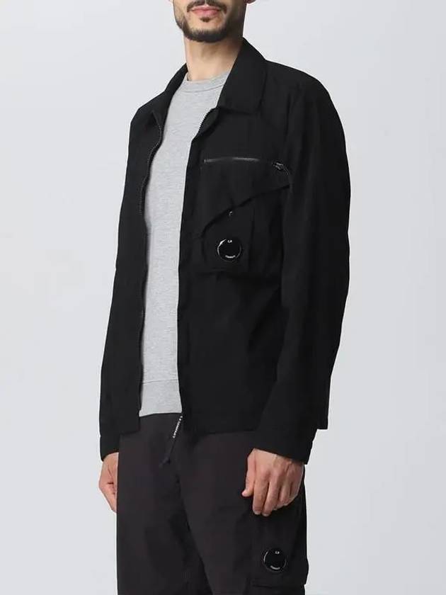 Tylon P Lens Overshirt Zip Up Jacket Black - CP COMPANY - BALAAN 4