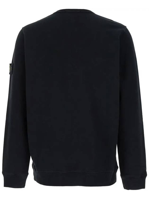 Wappen Patch Crew Neck Cotton Sweatshirt Black - STONE ISLAND - BALAAN 4