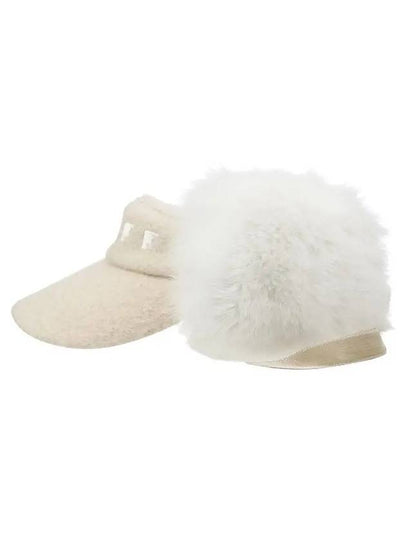 Real Fox Fur Visor OF8613LBBEIGE - ONOFF - BALAAN 2