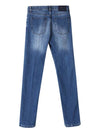 Men's UPNJSM J0217C 02 Mid-rise straight jeans light blue - KITON - BALAAN 2