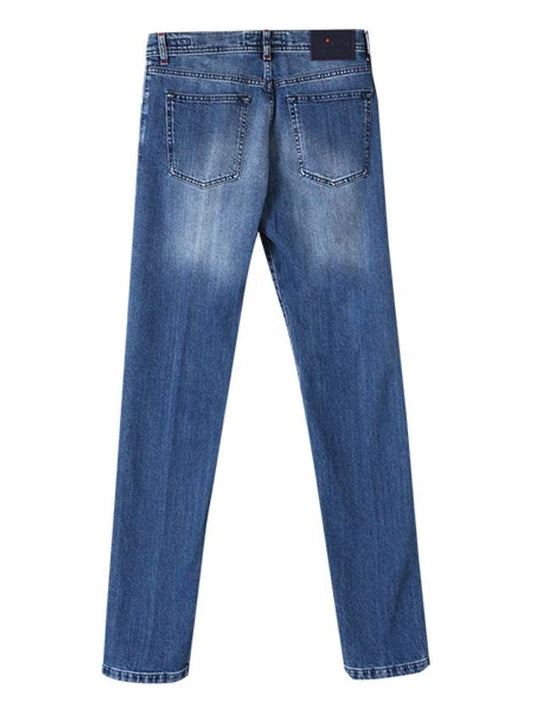 Men's UPNJSM J0217C 02 Mid-rise straight jeans light blue - KITON - BALAAN 2