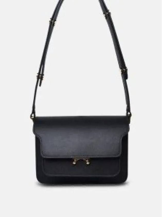 Trunk Saffiano Leather Shoulder Bag Black - MARNI - BALAAN 2