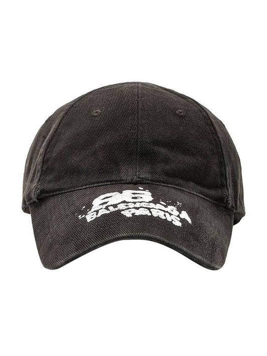 Hand Draw BB Icon Ball Cap Black - BALENCIAGA - BALAAN 1