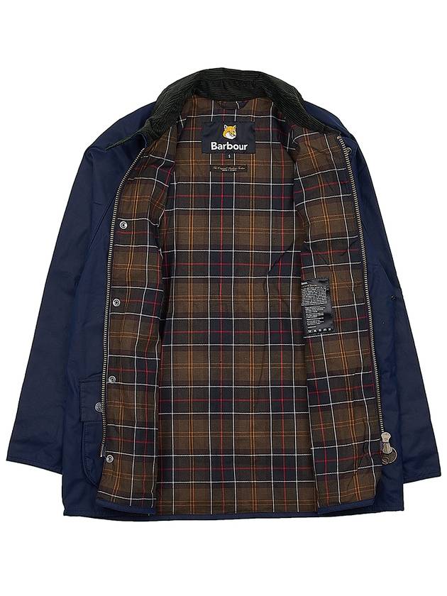 Maison Kitsune collab Beaufort Waxed Jacket Indigo - BARBOUR - BALAAN 10