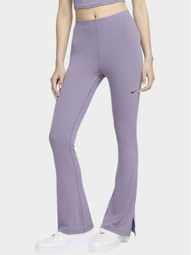 Tight fit mid rise leggings pants FQ2114 509 Lavender XS S Asian - NIKE - BALAAN 1