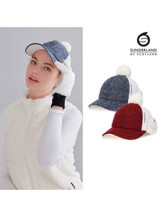 wool material two-tone point drop earmuff hat 16642CP32 - SUNDERLAND - BALAAN 1