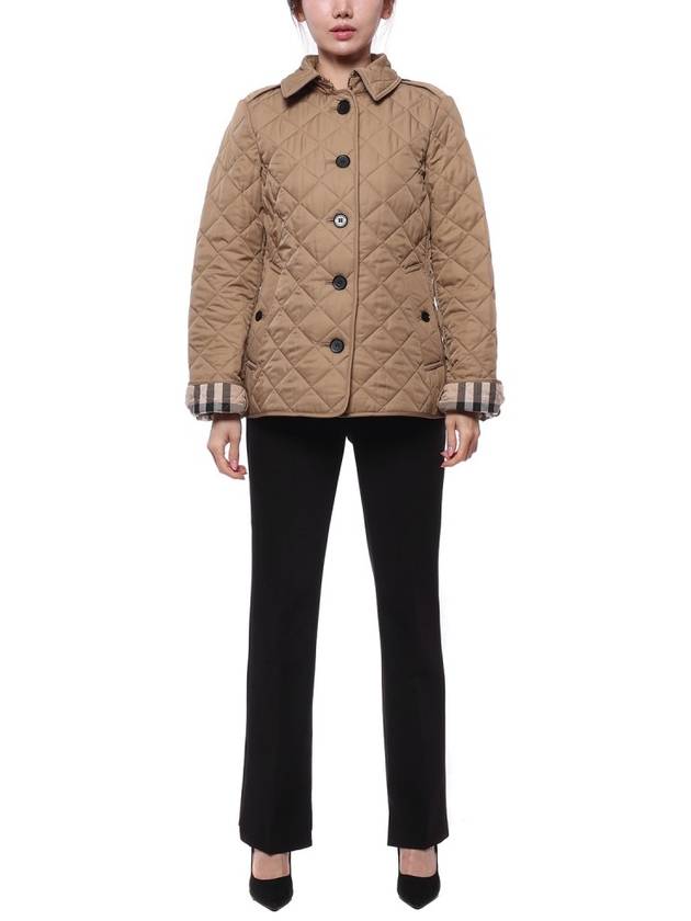 Diamond Quilted Jacket Archive Beige - BURBERRY - BALAAN 4