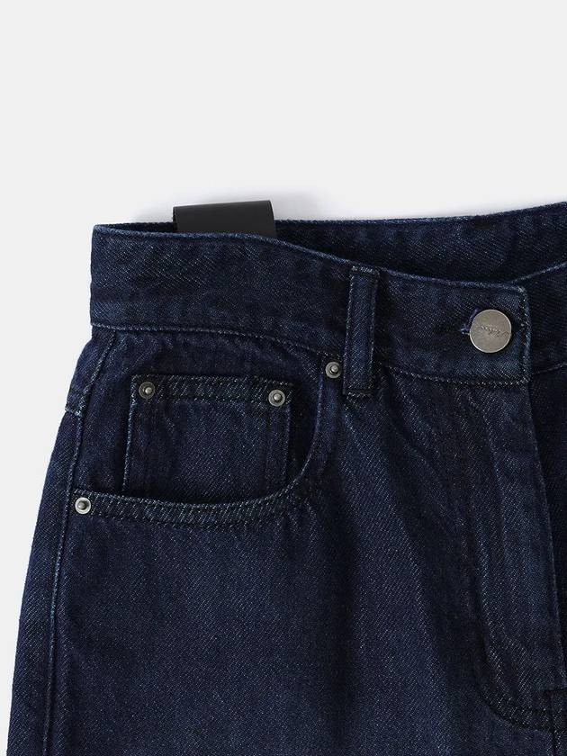 Contrast Indigo Denim Wide Pants Indigo - NOIRER FOR WOMEN - BALAAN 6